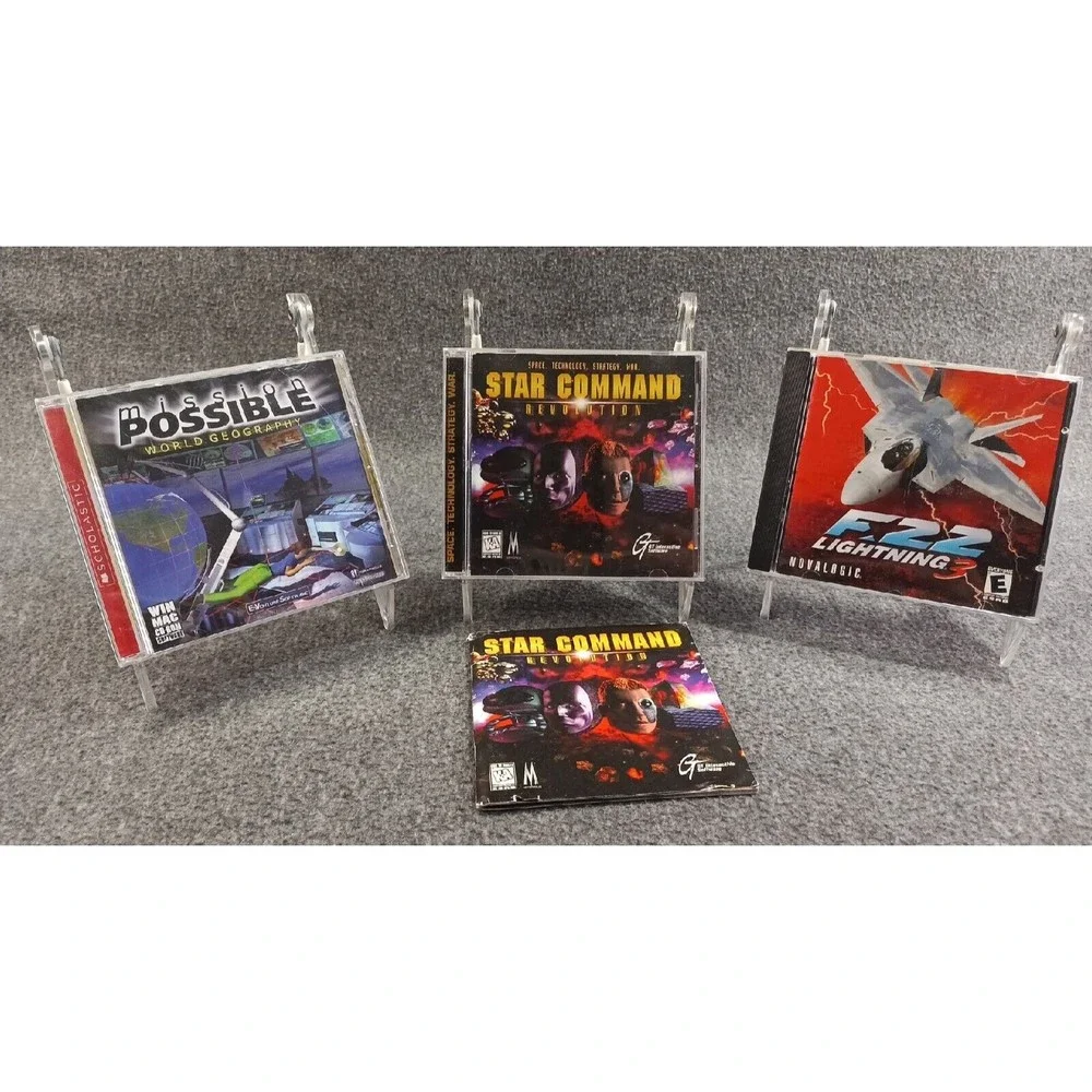 Lot Of 3 Star Command Revolution - F-22 Lightning - Mission Impossible PC CD-ROM